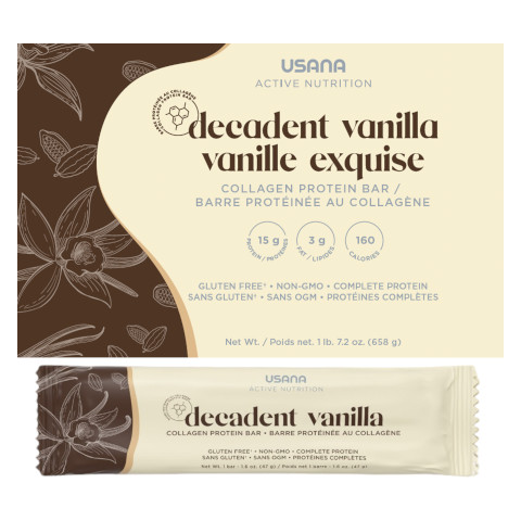 USANA Barre protéinée de collagène à la vanille - Active Nutrition