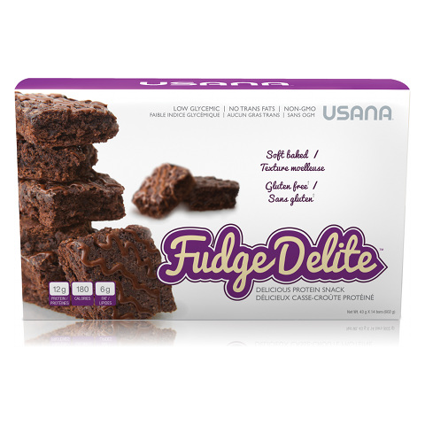 USANA Nutrition Bar Fudge Delite - Barre Nutritive de Protéines au Chocolat